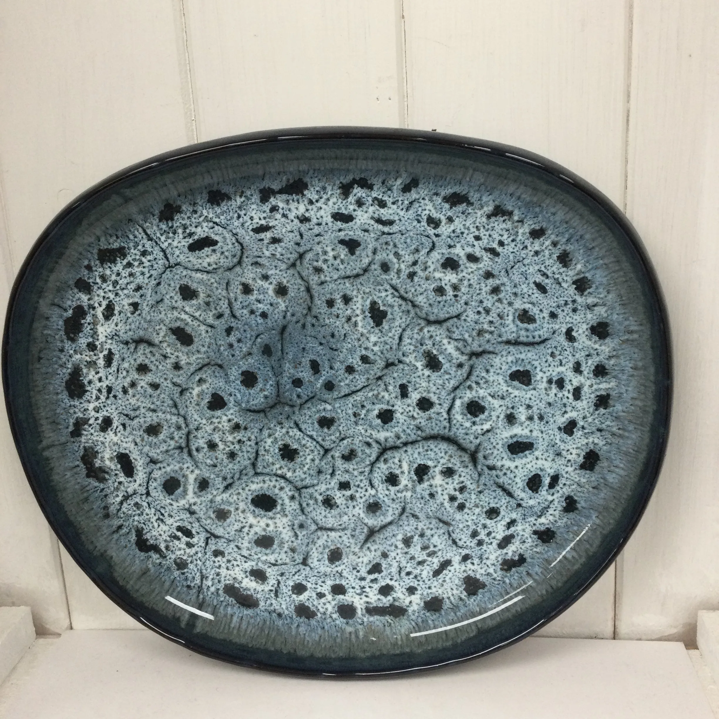 Blue Shallow Dish