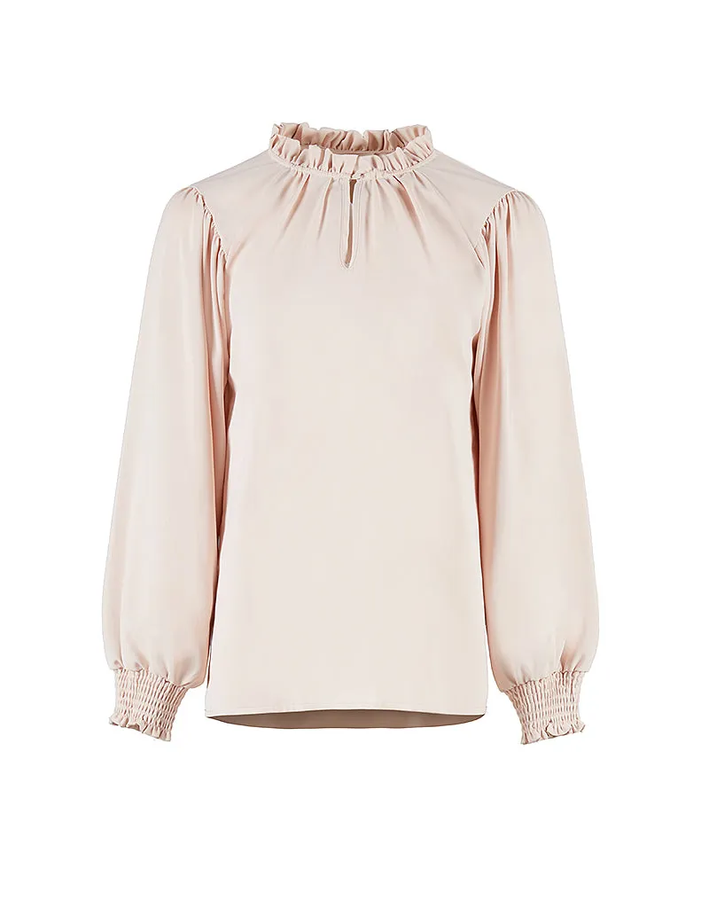 Lustrous High Neck Blouse