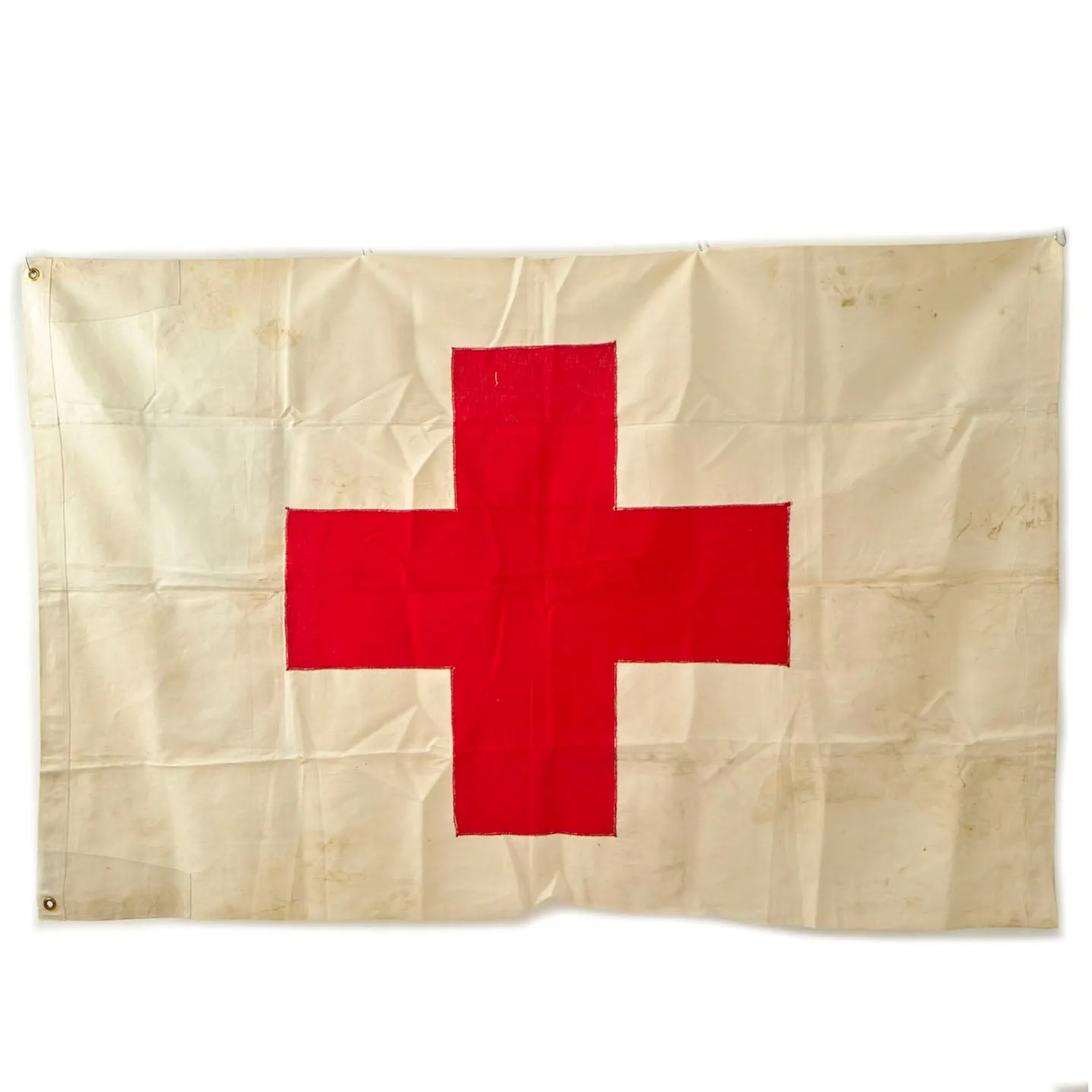 Original WWII Flag Lot - U.S. Red Cross Medic Large Flag & German NSDAP Large Political Flag - 2 Items