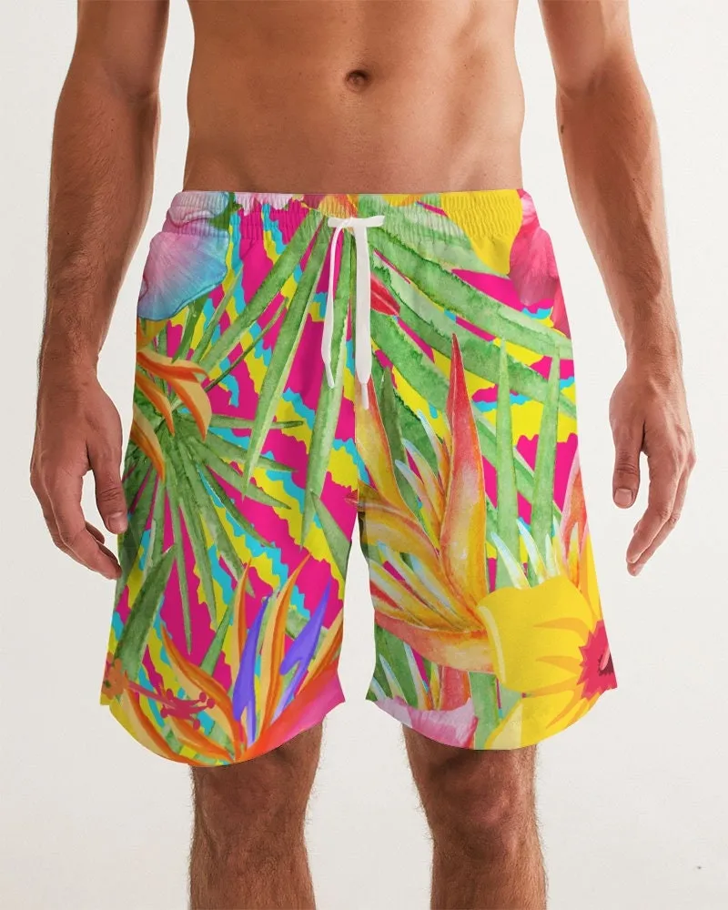 Paradise Island Floral Couples Swimsuits