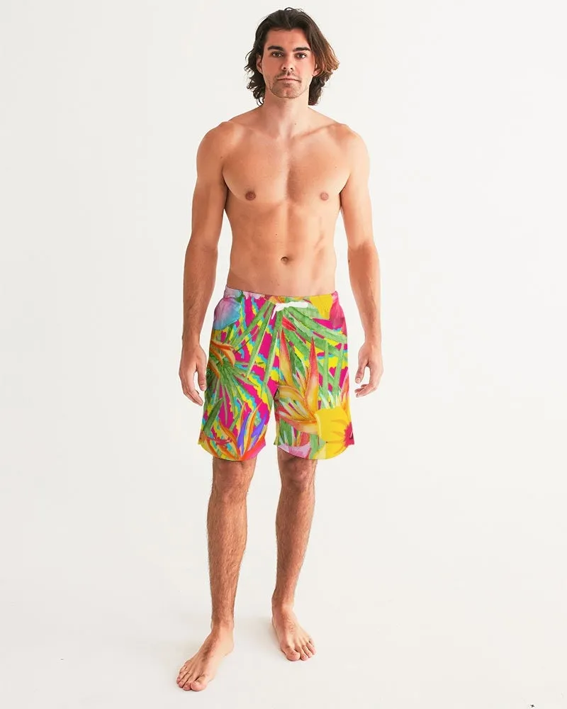 Paradise Island Floral Couples Swimsuits